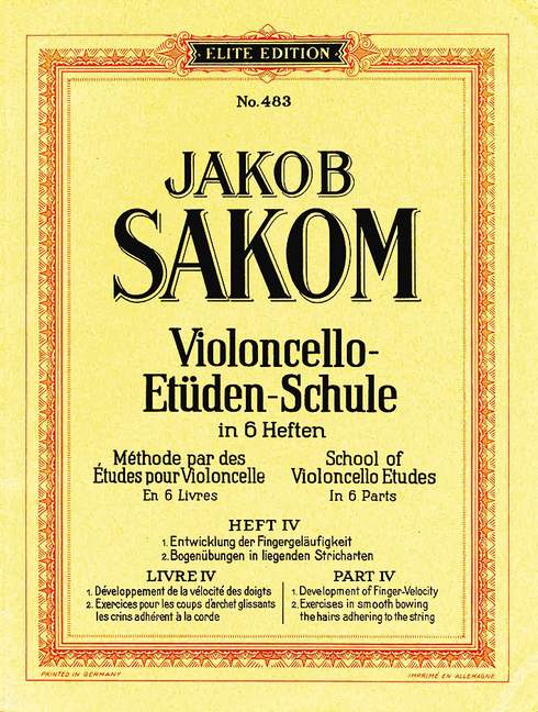 Front Cover Image Violoncello-Etüden-Schule Heft 4