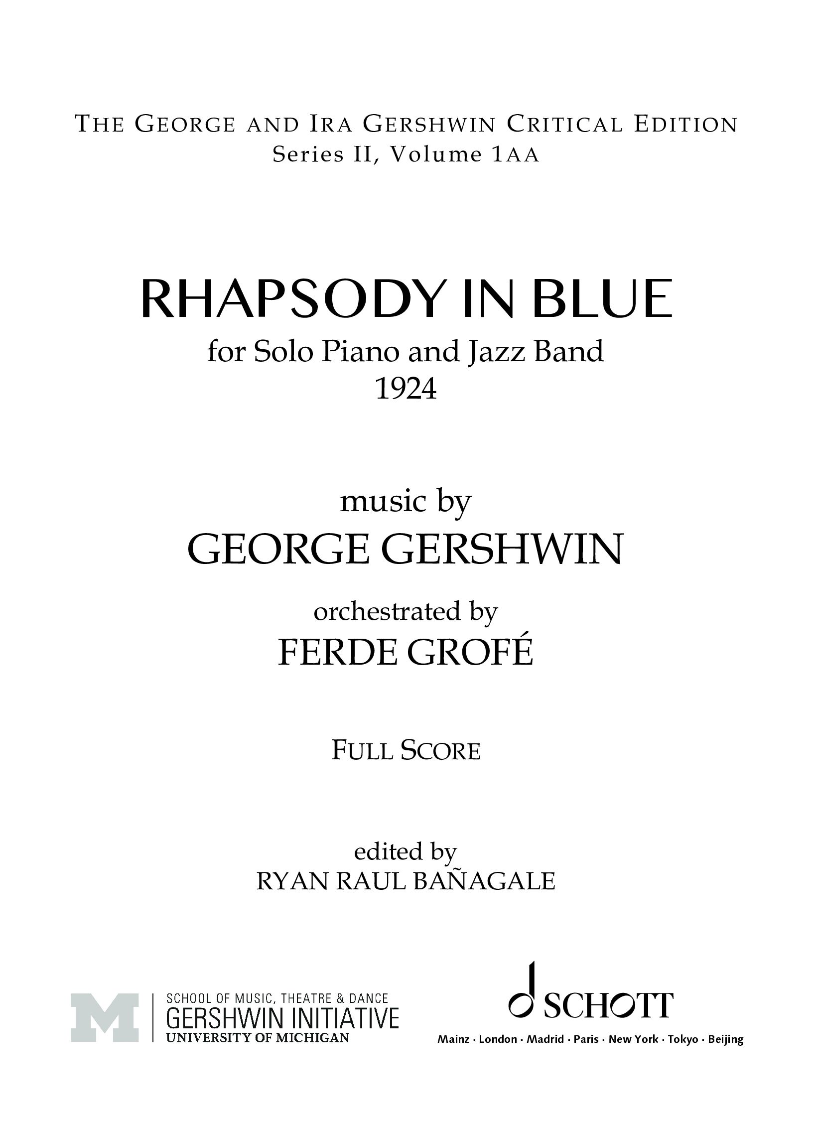Other Cover Image Rhapsody in Blue