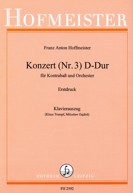 Front Cover Image Konzert Nr. 3 D-Dur für Kontrabass und Orchester