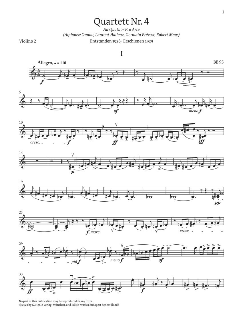 Other Cover Image Streichquartett Nr. 4 Sz 91