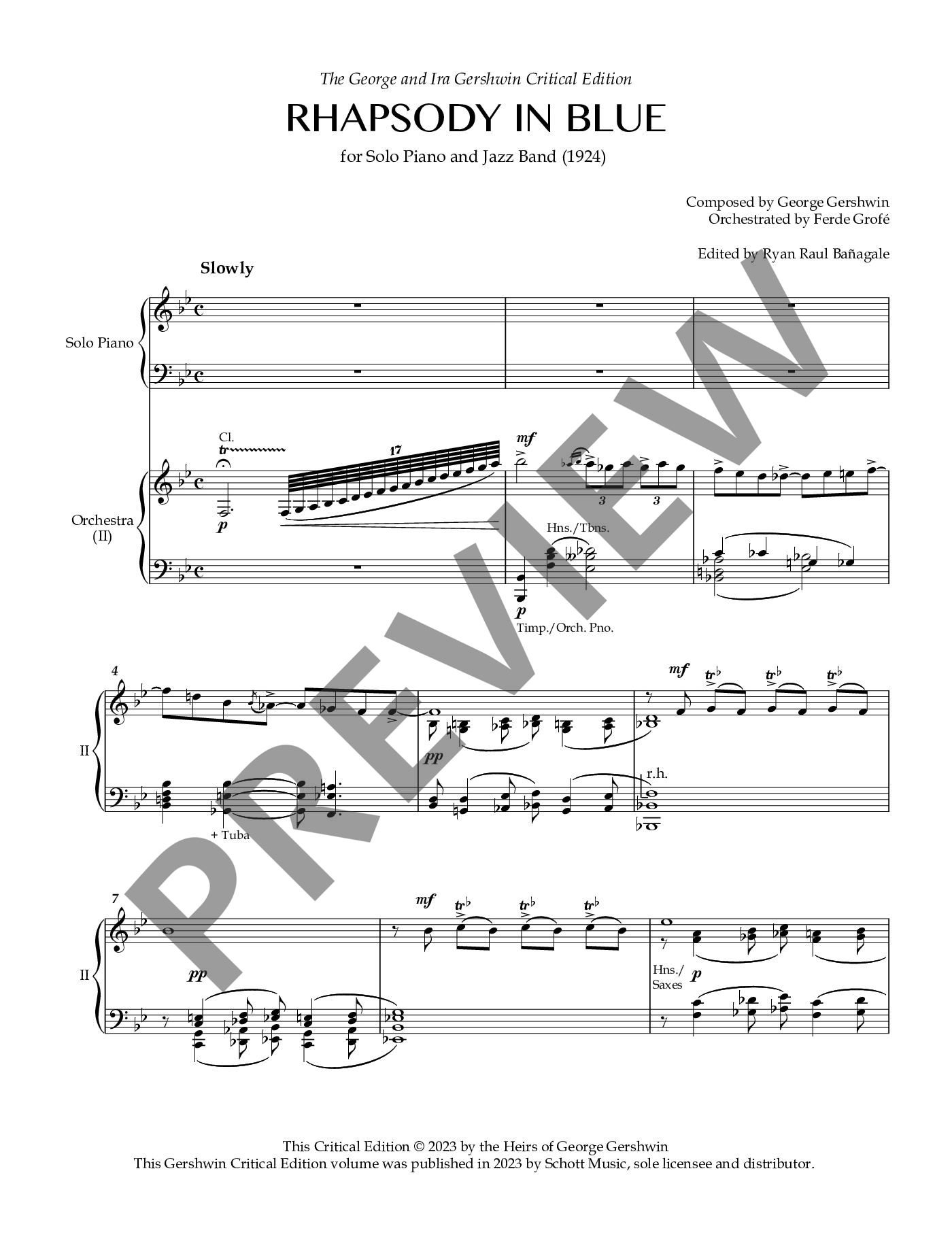 Other Cover Image Rhapsody in Blue for solo piano and Jazz Band