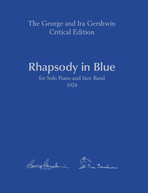 Front Cover Image Rhapsody in Blue for solo piano and Jazz Band