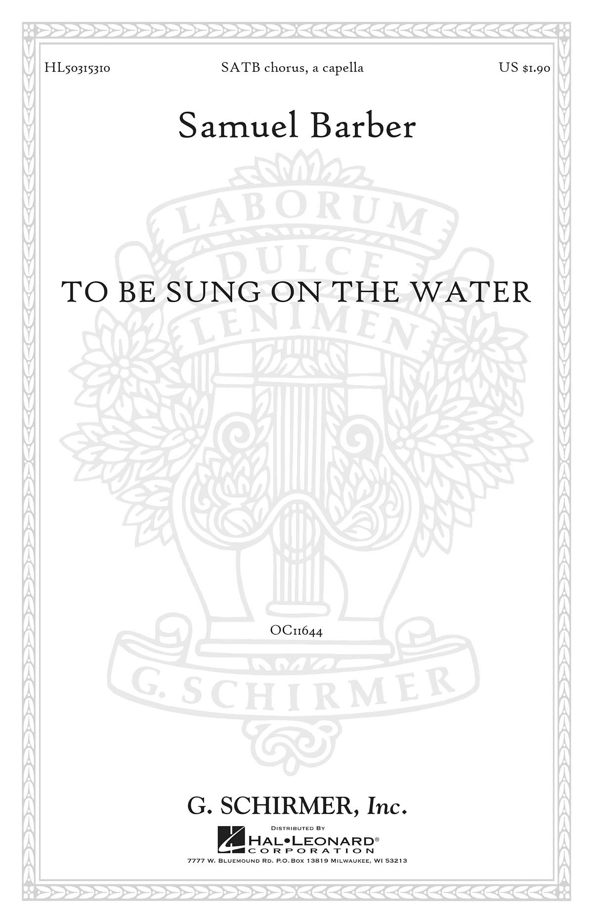 Other Cover Image To Be Sung on the Water Op. 42/2