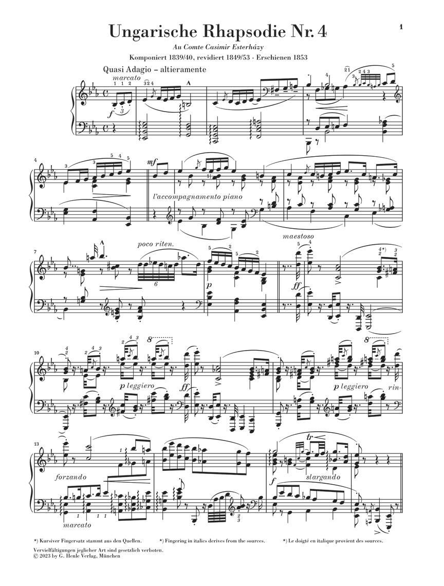 Other Cover Image Ungarische Rhapsodie Nr. 4