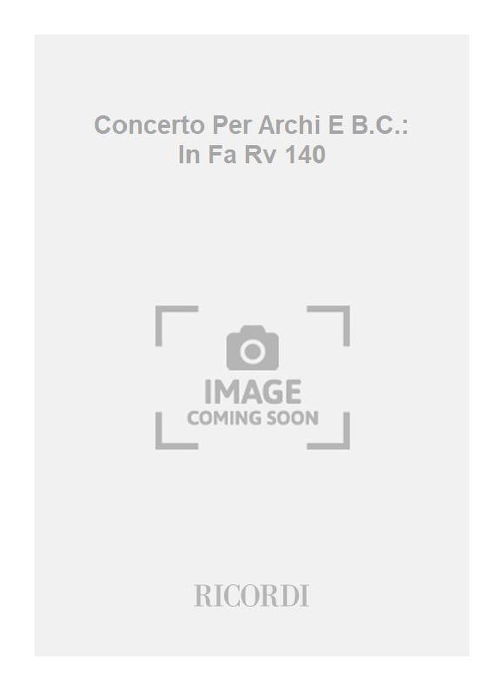 Front Cover Image Konzert F-Dur RV 140
