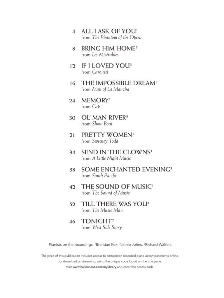 Other Cover Image Broadway Songs for Classical Players – Flute and Piano
