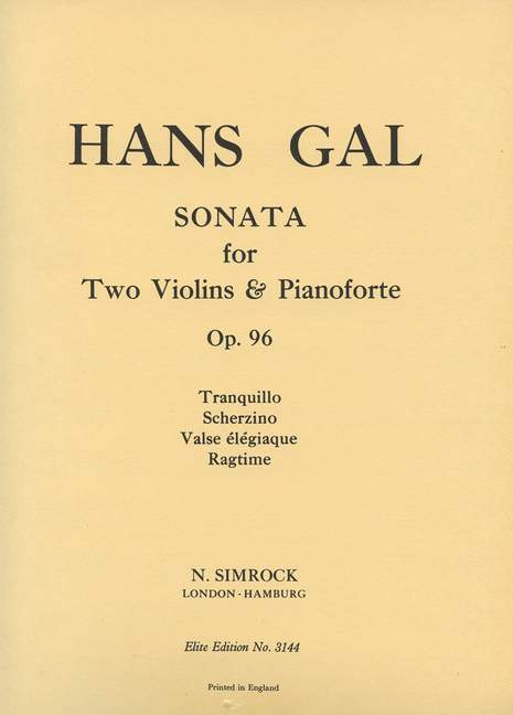 Front Cover Image Sonata C-Dur op. 96