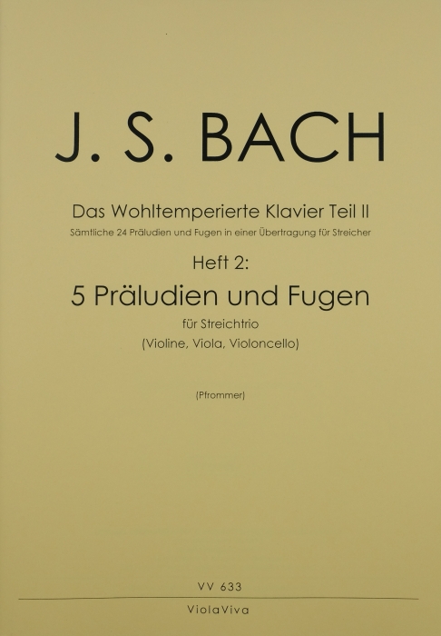 Front Cover Image Wohltemperiertes Klavier Teil 2, Heft 2: 5 dreistimmige Präludien und Fugen