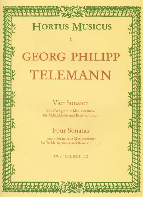 Other Cover Image Vier Sonaten für Altblockflöte und Basso continuo TWV 41:F2, B3, f1, C2