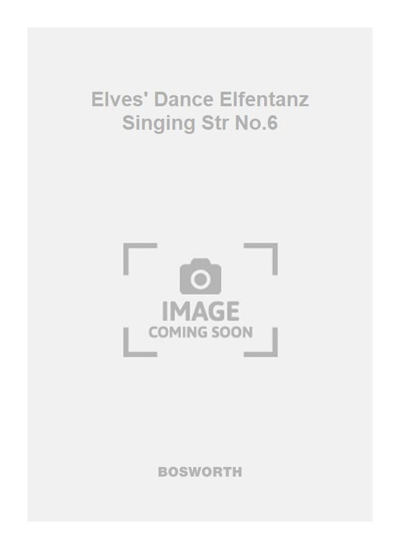 Front Cover Image Elves' Dance Elfentanz Singing Str No.6