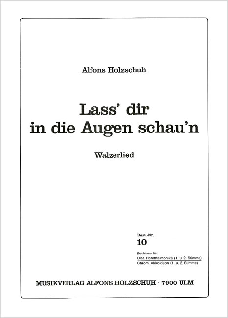 Front Cover Image Lass dir in die Augen schauen
