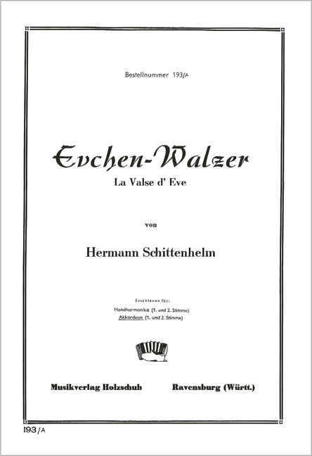 Front Cover Image Evchen Walzer