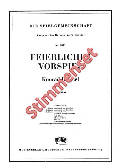 Front Cover Image Feierliches Vorspiel
