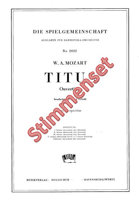 Front Cover Image Titus Ouvertüre