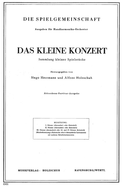 Front Cover Image Das kleine Konzert