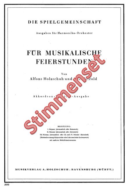 Front Cover Image Für Musikalische Feierstunden