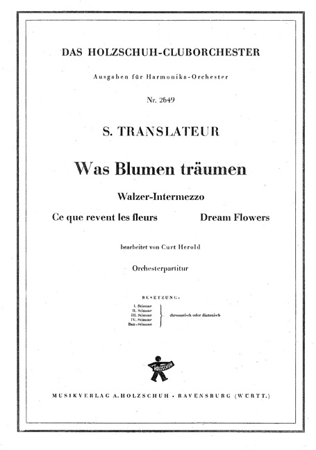 Front Cover Image Was Blumen träumen