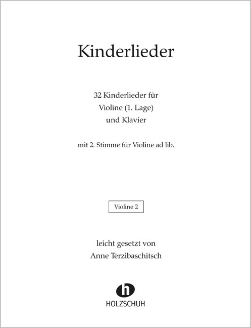 Front Cover Image Kinderlieder für Violine und Klavier