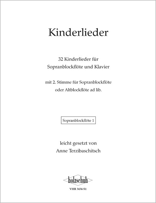 Front Cover Image Kinderlieder für Sopranblockflöte und Klavier