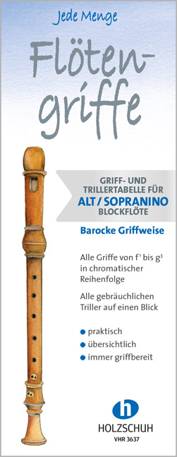 Front Cover Image Jede Menge Flötengriffe - Alt/Sopranino (Barocke Griffweise)