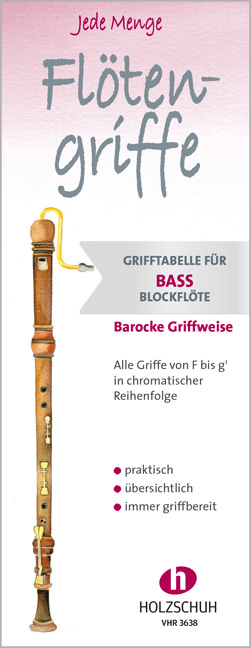 Front Cover Image Jede Menge Flötengriffe - Bassblockflöte (Barocke Griffweise)