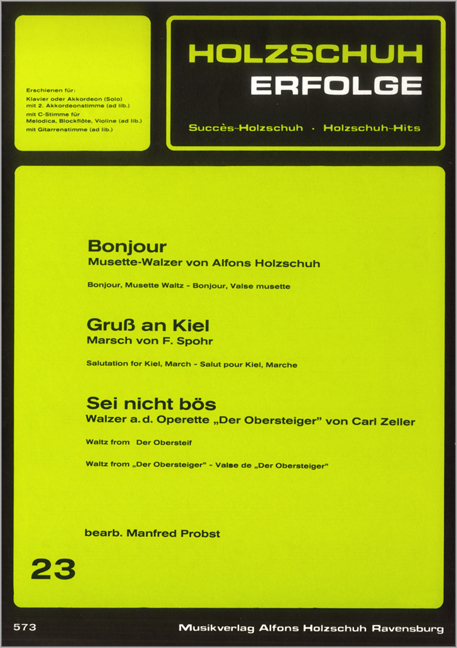 Front Cover Image Holzschuh Erfolge, Band 23