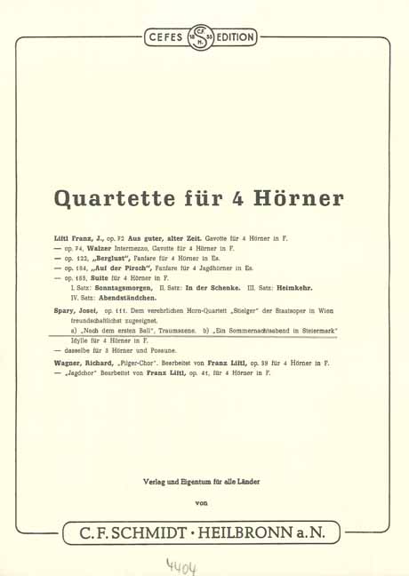 Front Cover Image Ein Sommerabend in Steiermark op. 111b