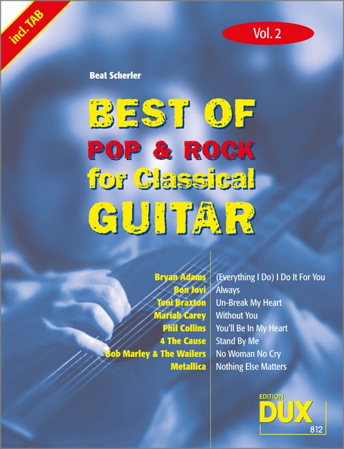 Front Cover Image Best of Pop & Rock for Classical Guitar Vol. 2