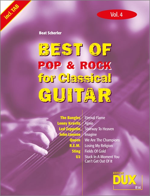 Front Cover Image Best of Pop & Rock for Classical Guitar Vol. 4