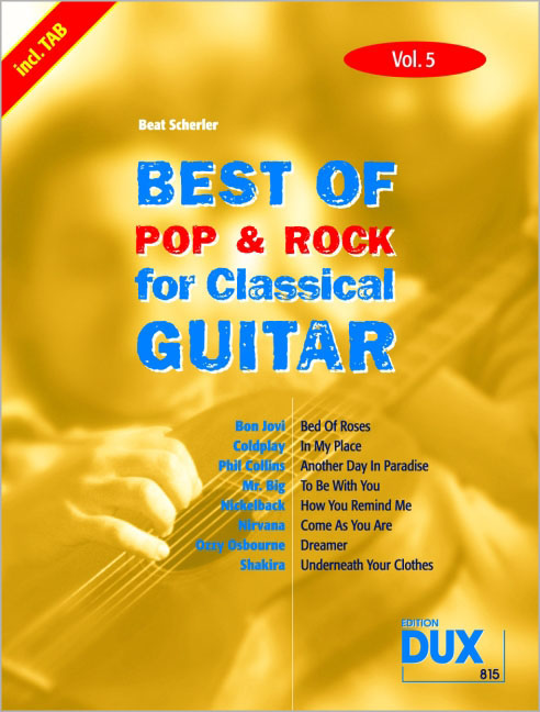 Front Cover Image Best of Pop & Rock for Classical Guitar Vol. 5