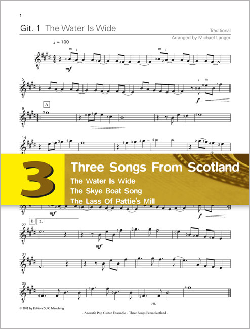 Front Cover Image Three Songs From Scotland