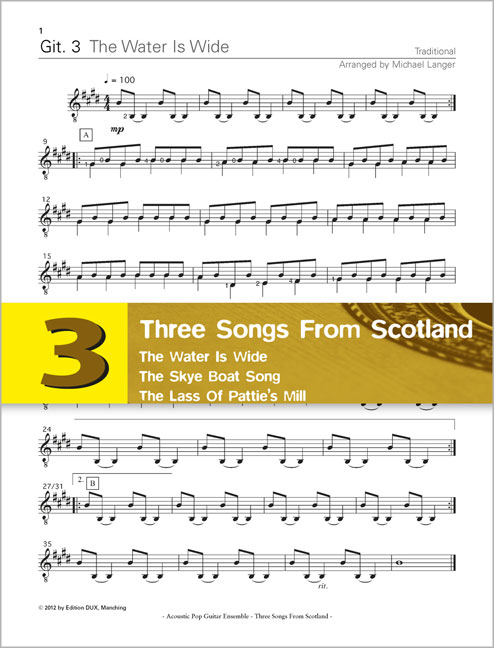 Front Cover Image Three Songs From Scotland