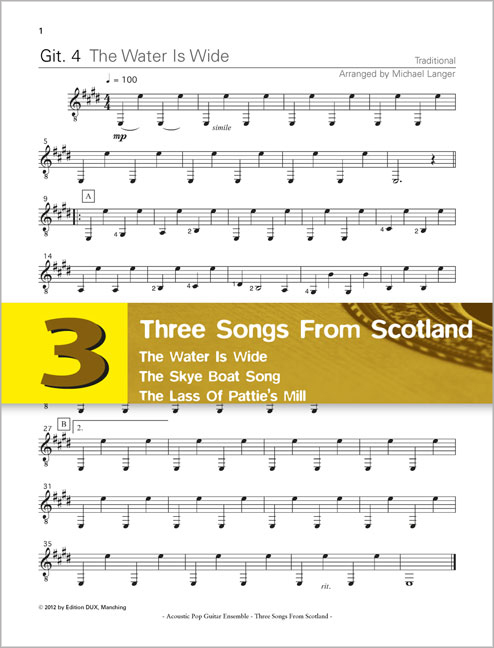 Front Cover Image Three Songs From Scotland