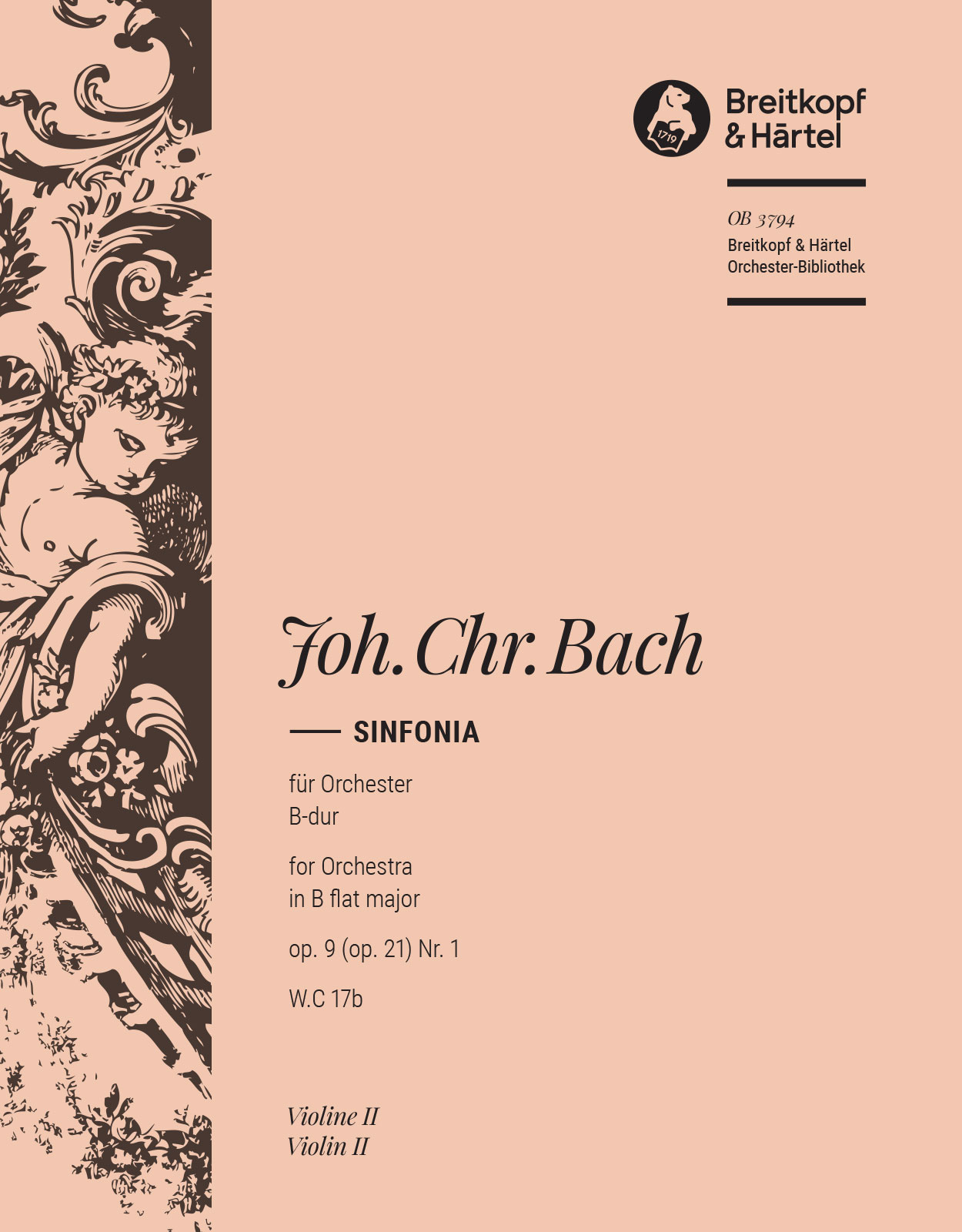 Front Cover Image Sinfonia B-dur op. 9 (op. 21) Nr. 1 W.C 17b