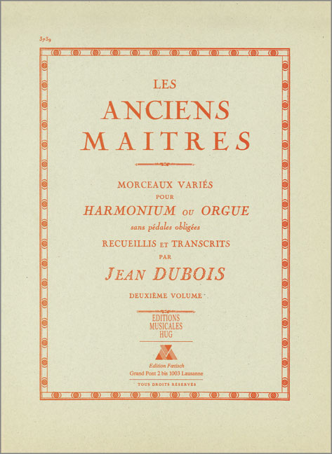 Front Cover Image Anciens Maitres Vol 2