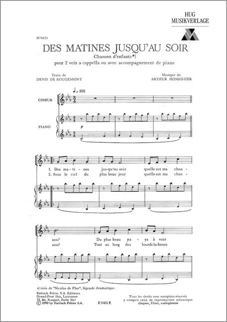 Front Cover Image Matines jusqu'au soir