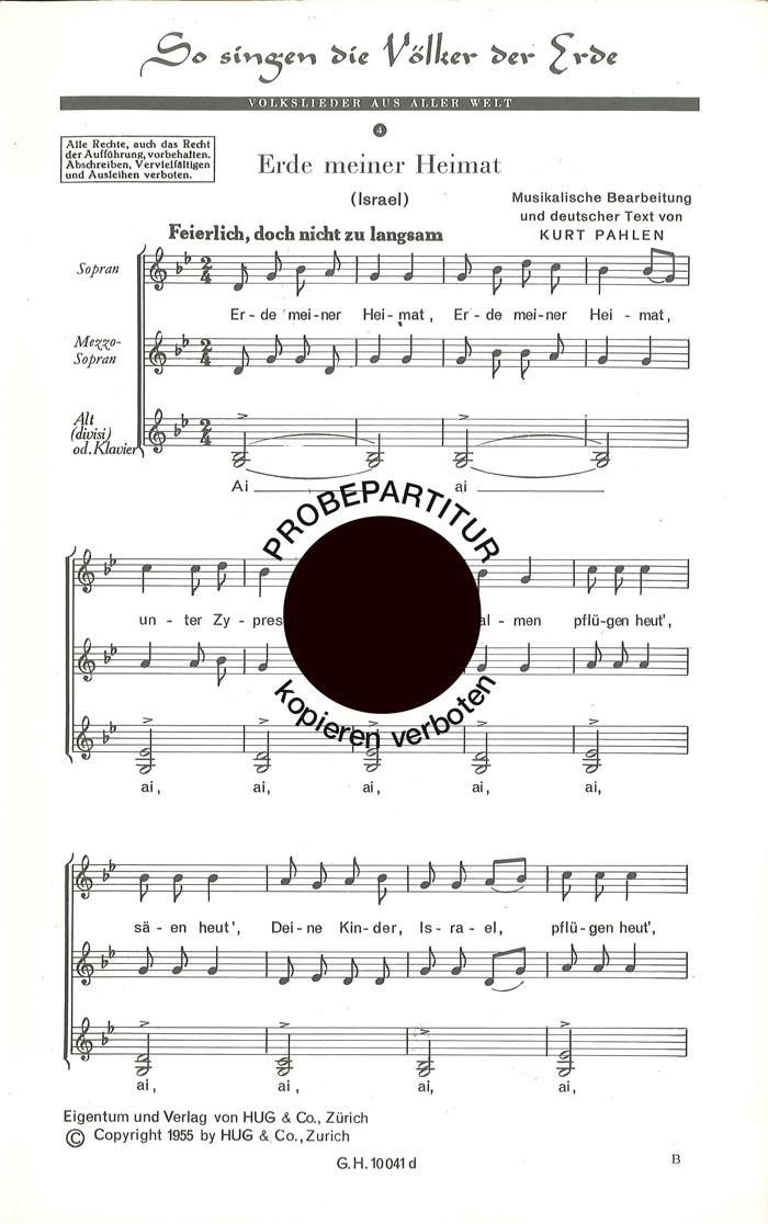 Front Cover Image So singen die Völker der Erde 4