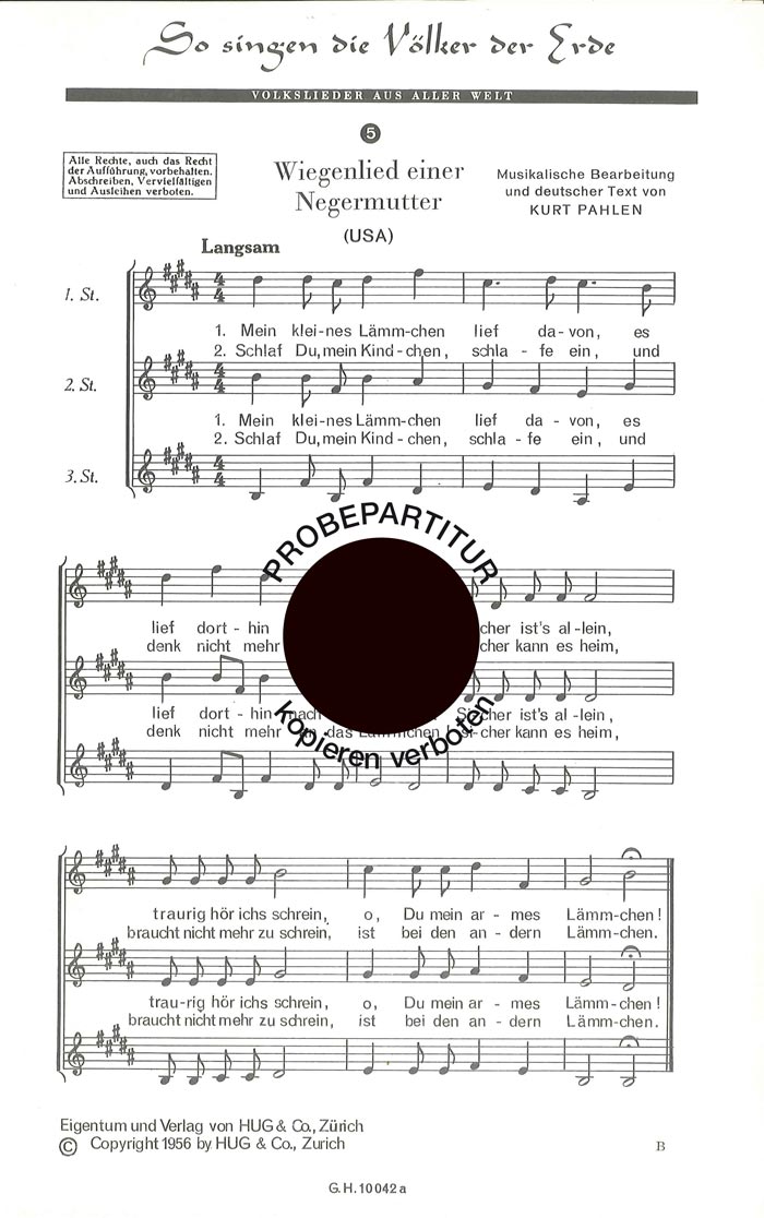 Front Cover Image So singen die Völker der Erde 5