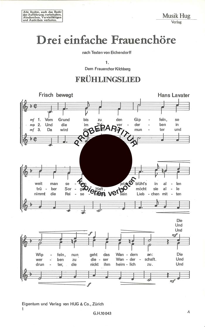 Front Cover Image Frühlingslied