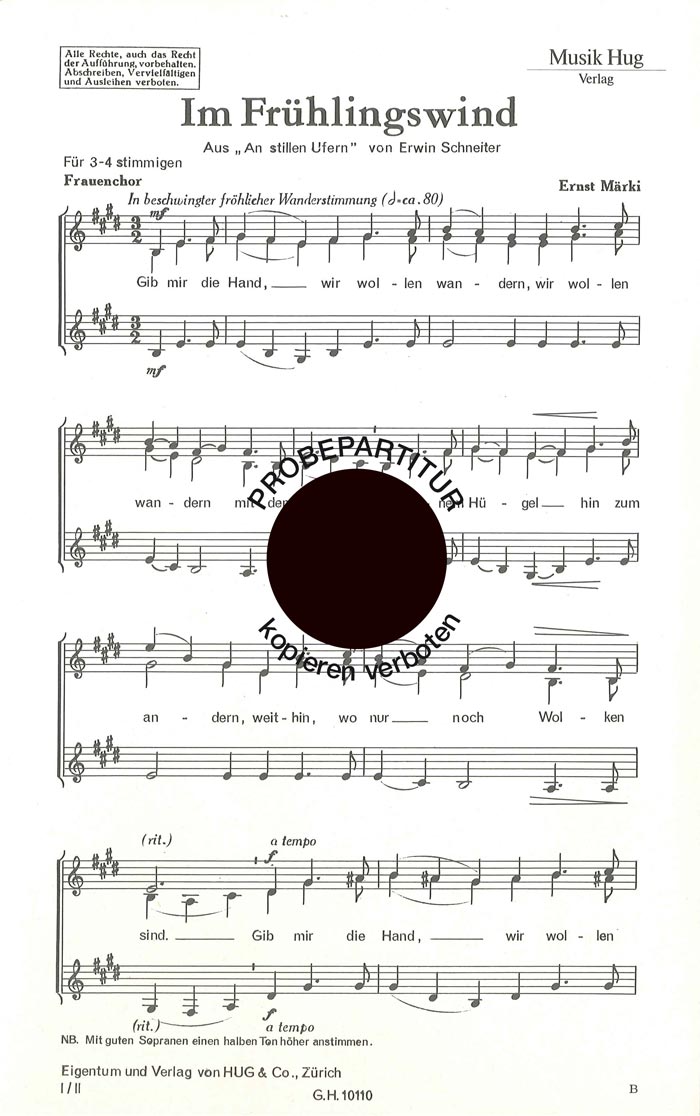 Front Cover Image Im Frühlingswind