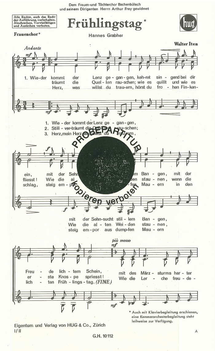 Front Cover Image Frühlingstag