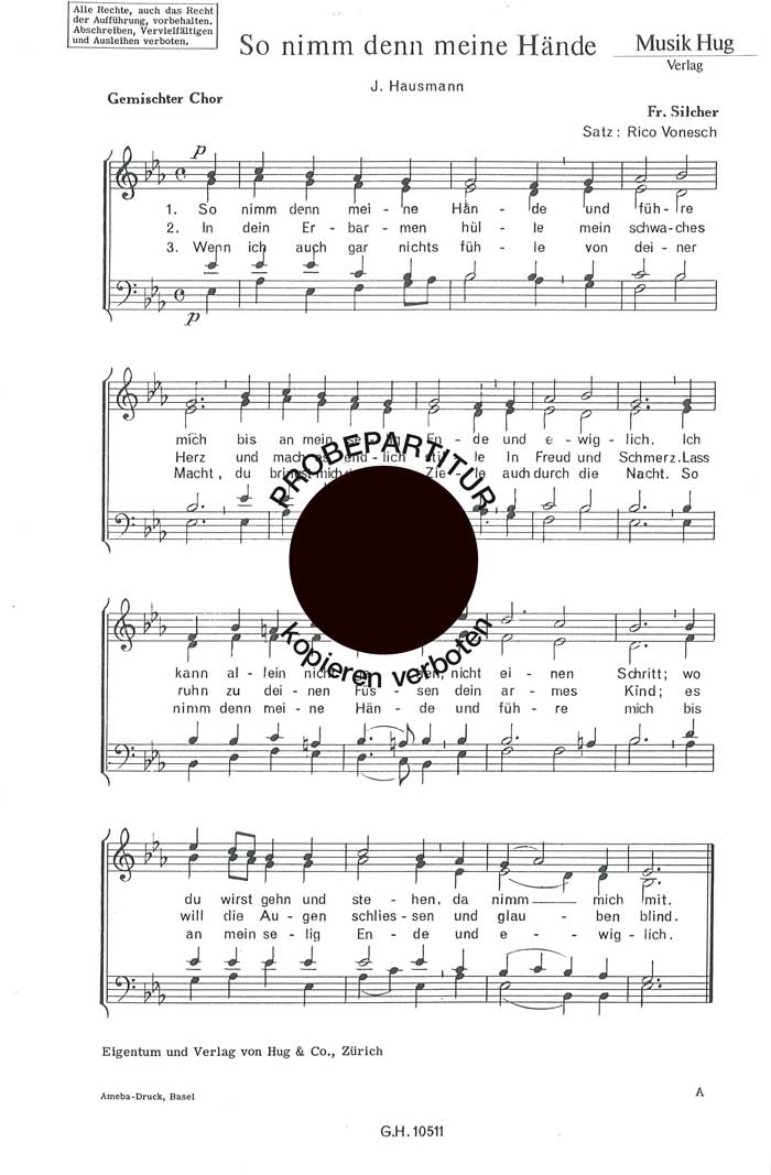 Front Cover Image So nimm denn meine Hände