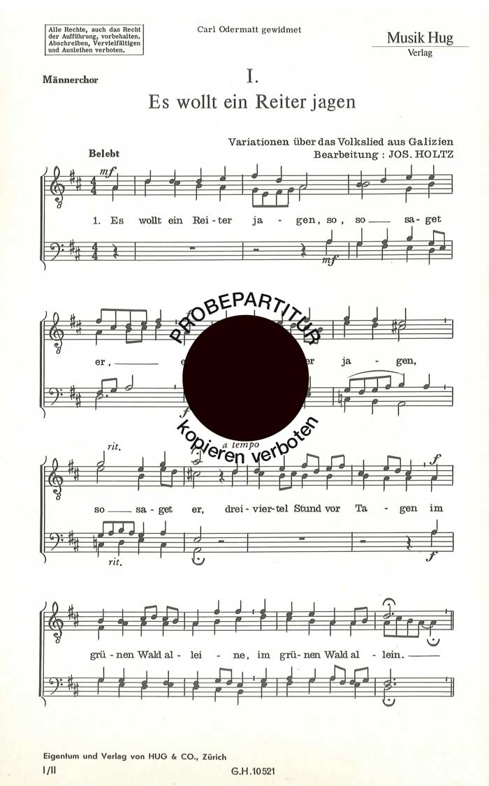 Front Cover Image Es wollt ein Reiter jagen