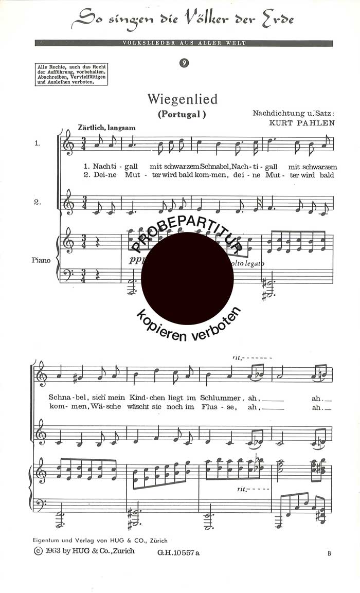 Front Cover Image So singen die Völker der Erde 9