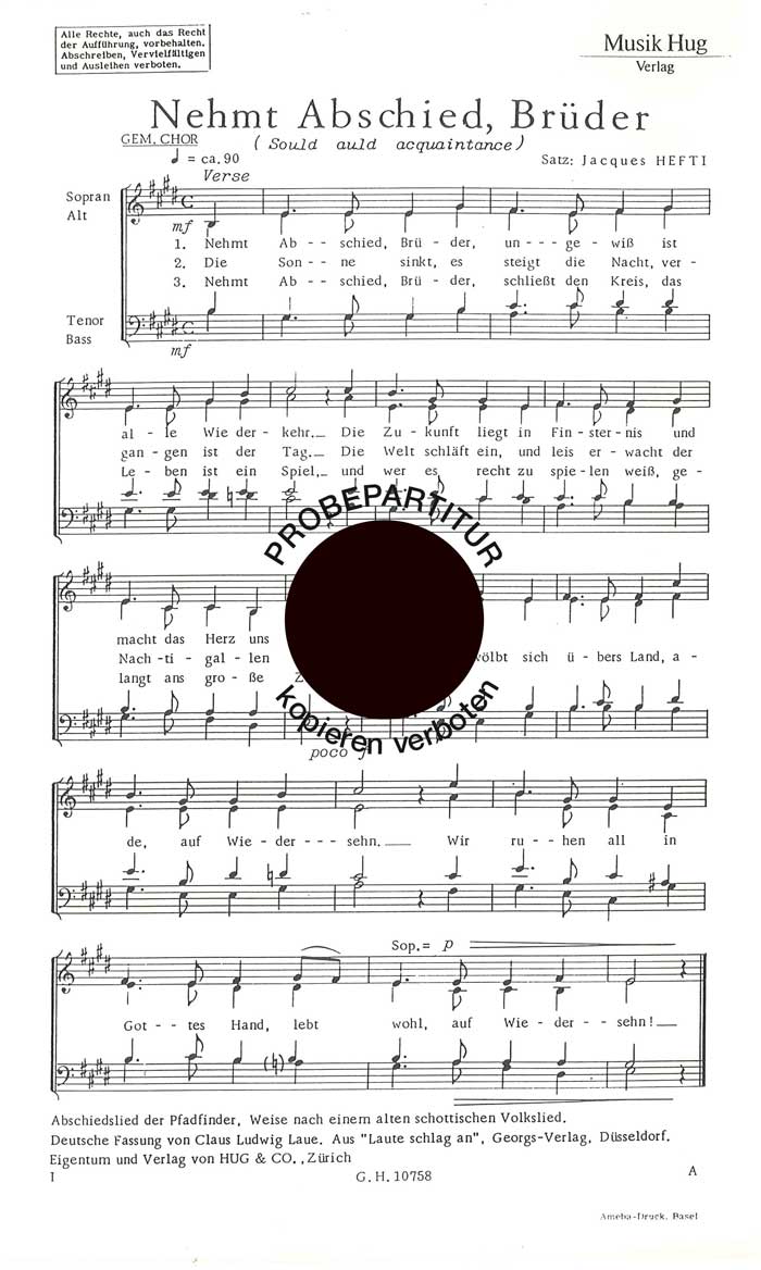 Front Cover Image Nehmt Abschied Brüder