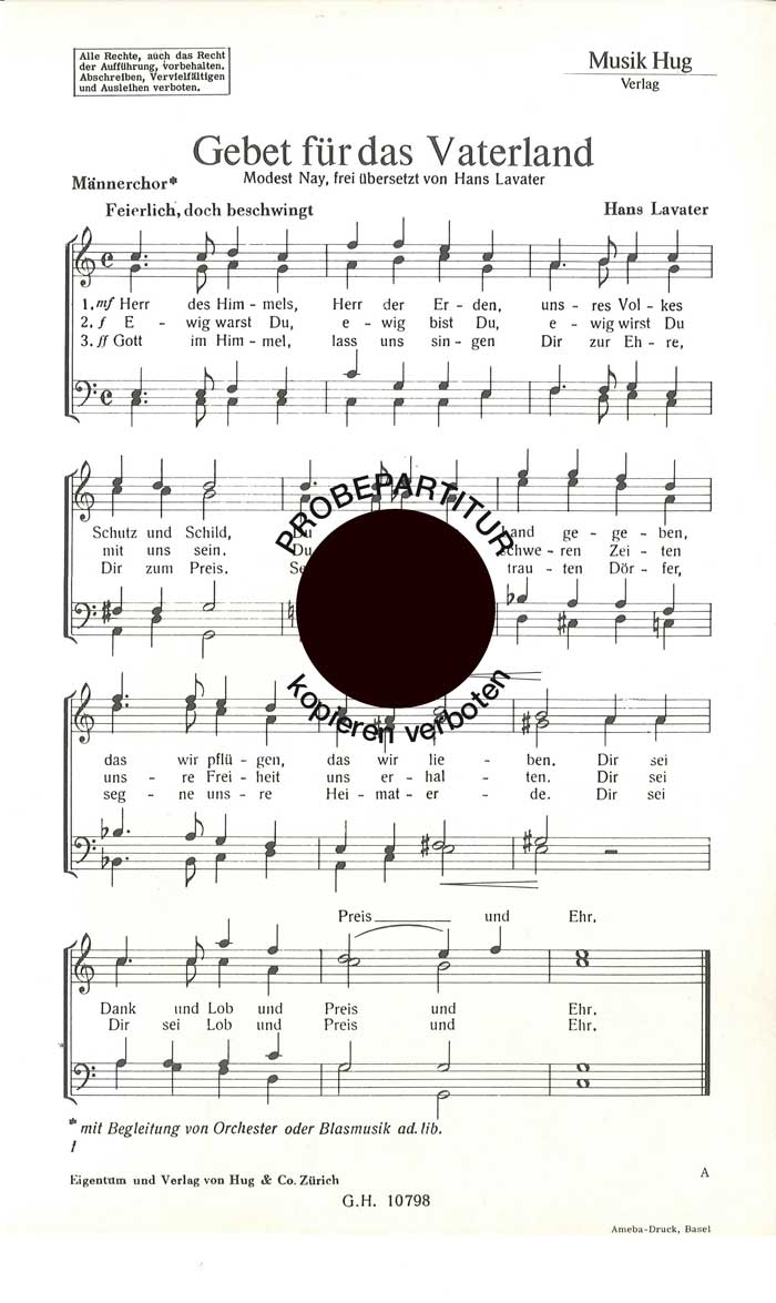 Front Cover Image Gebet für das Vaterland