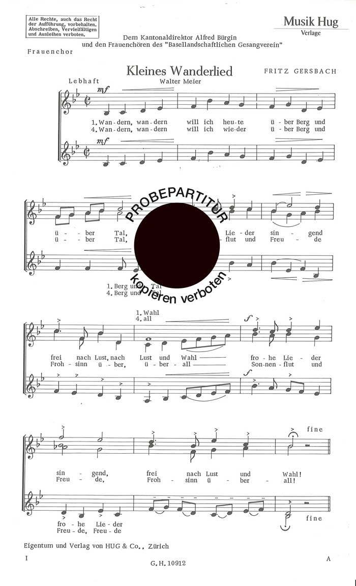 Front Cover Image Kleines Wanderlied