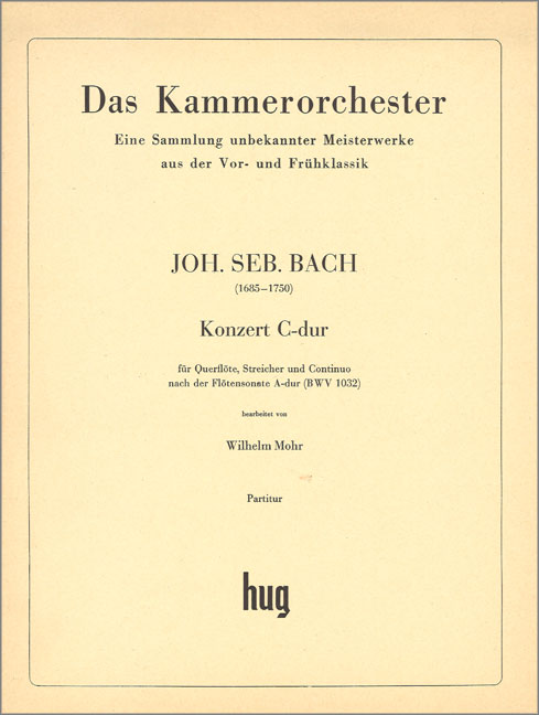 Front Cover Image Konzert in C-Dur BWV 1032