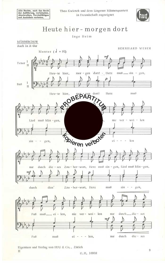 Front Cover Image Heute hier-morgen dort