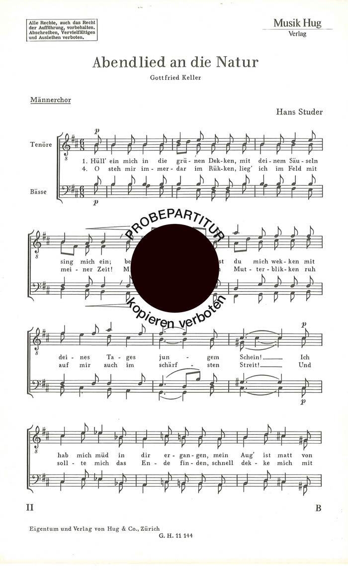 Front Cover Image Abendlied an die Natur